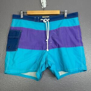 Vintage J Crew Board Shorts Mens 34 Retro 5" inseam